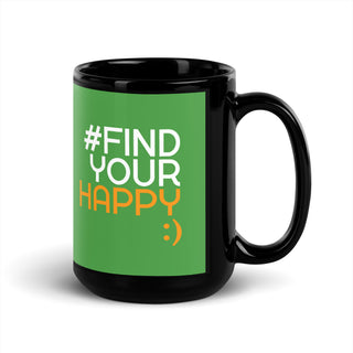 The Happy Channel® #FindYourHappy - 15oz Black Mug