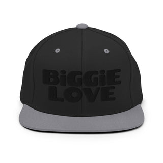 The Happy Channel® BiGGiE LOVE Black/Silver Snapback Hat - Front View