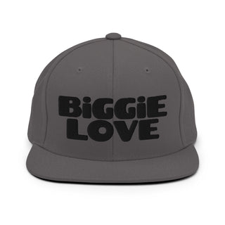 The Happy Channel® BiGGiE LOVE Dark Grey Snapback Hat - Front View