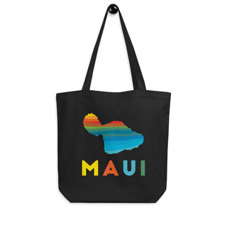 MAHALOSTE™ MAUI Island Rainbow Front Eco Tote Bag