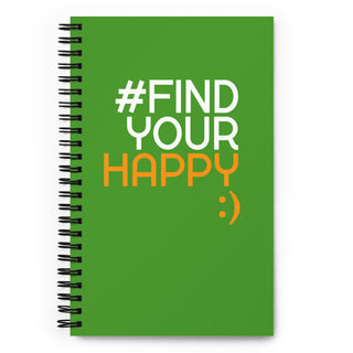 The Happy Channel® #FindYourHappy - Spiral Notebook